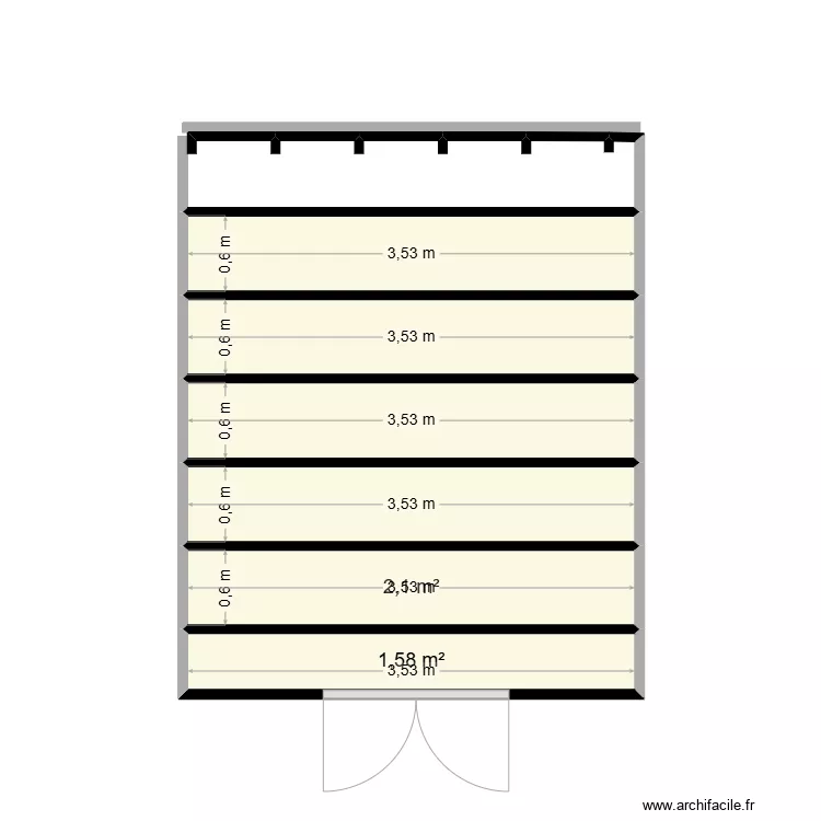 mezzanive vue dessus BH ST. Plan de 