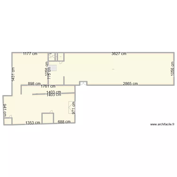 local muy avant travaux. Plan de 