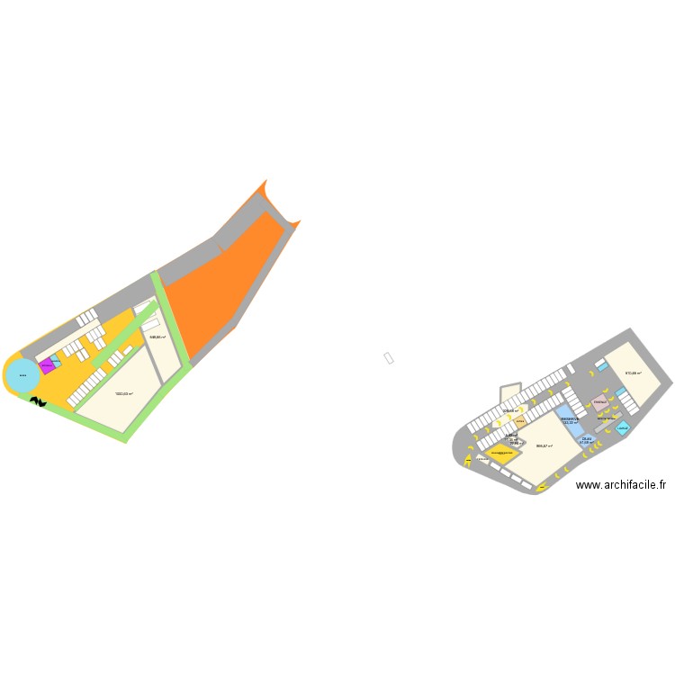 salindres 2. Plan de 12 pièces et 4005 m2