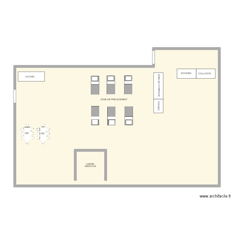 THALES. Plan de 1 pièce et 114 m2
