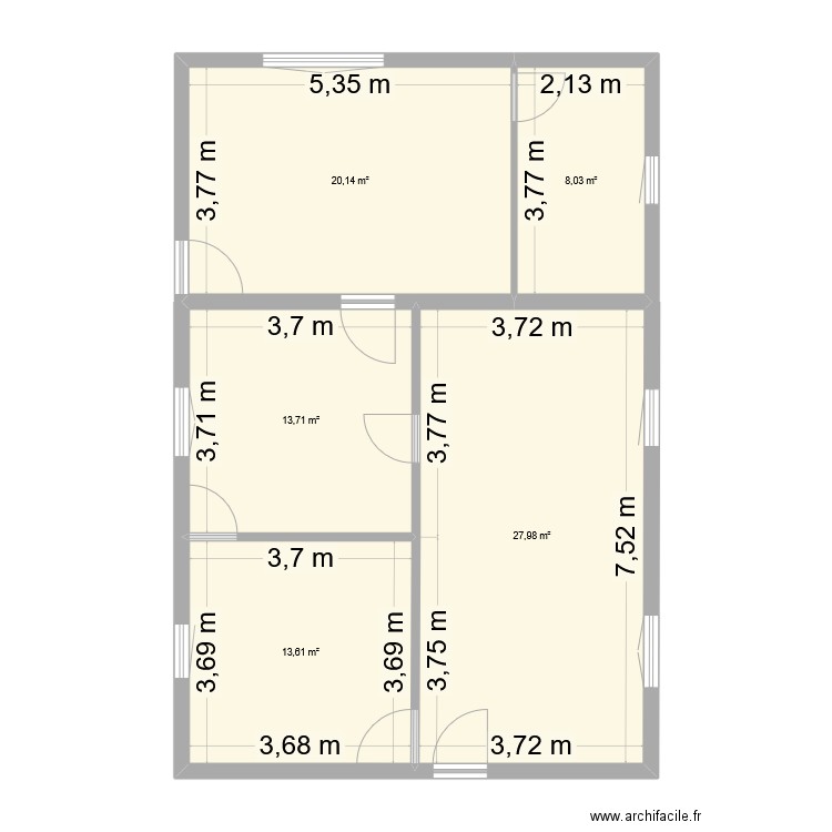 maison brique projet. Plan de 5 pièces et 83 m2