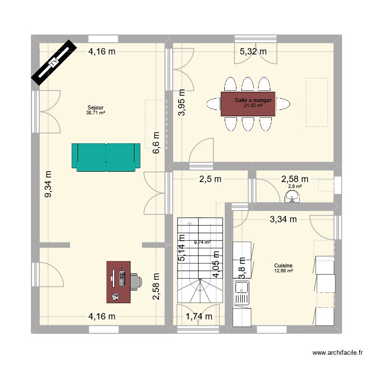 RDF. Plan de 0 pièce et 0 m2