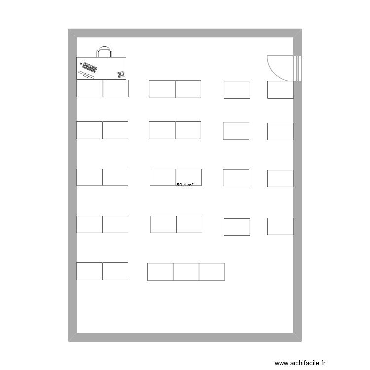 plan de classe. Plan de 0 pièce et 0 m2