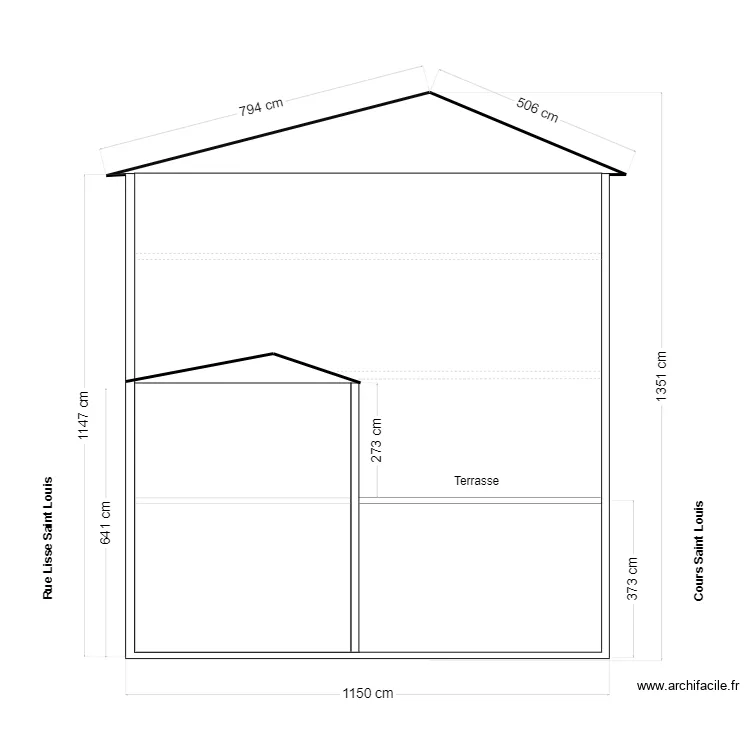 11 cours Saint Louis Elevation. Plan de 