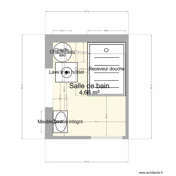 GUENARD DANIEL. Plan de 1  et 5 m²