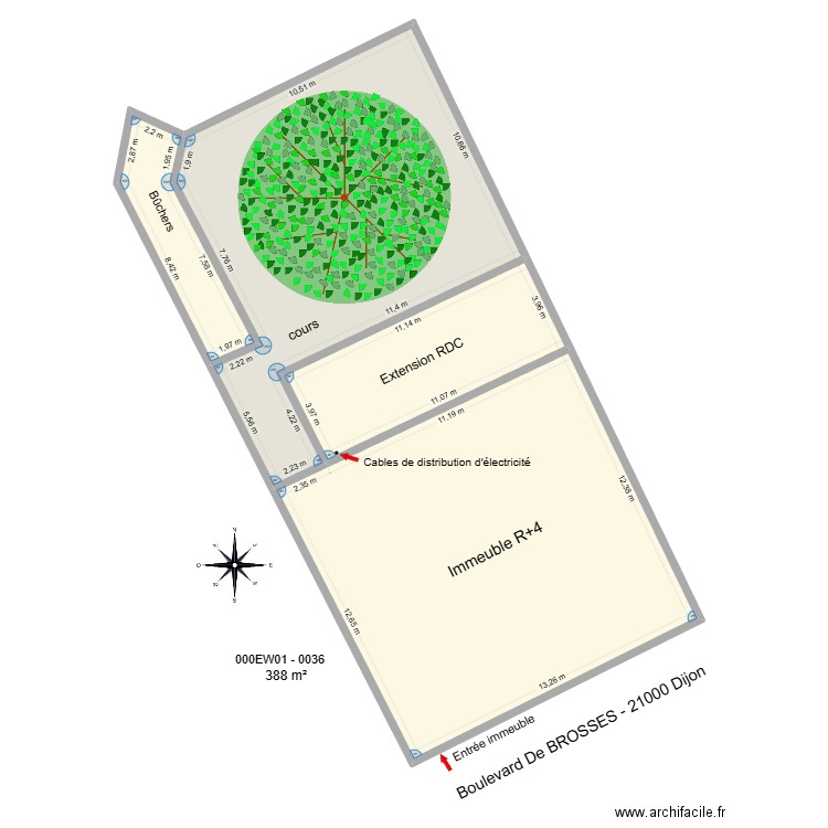 PLAN DE MASSE. Plan de 4 pièces et 366 m2