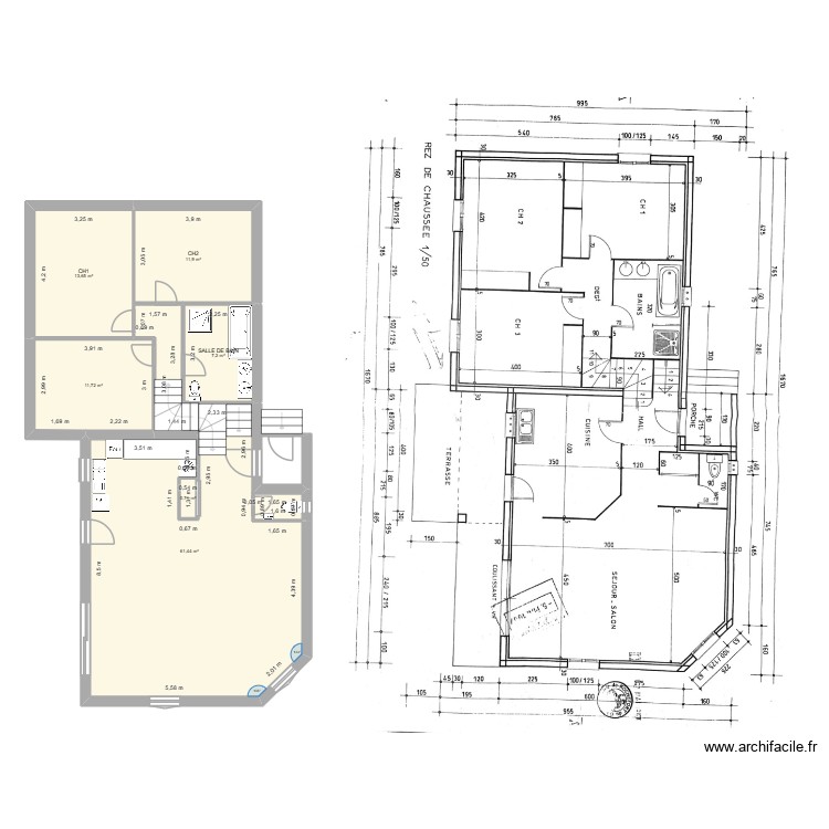 Maison Rochefort V2. Plan de 0 pièce et 0 m2