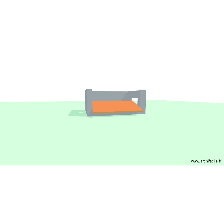 garage. Plan de 1 pièce et 71 m2