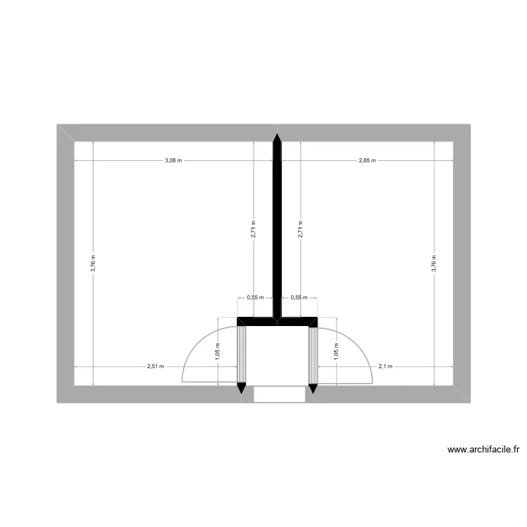 THOMAS +2. Plan de 3  et 21 m²
