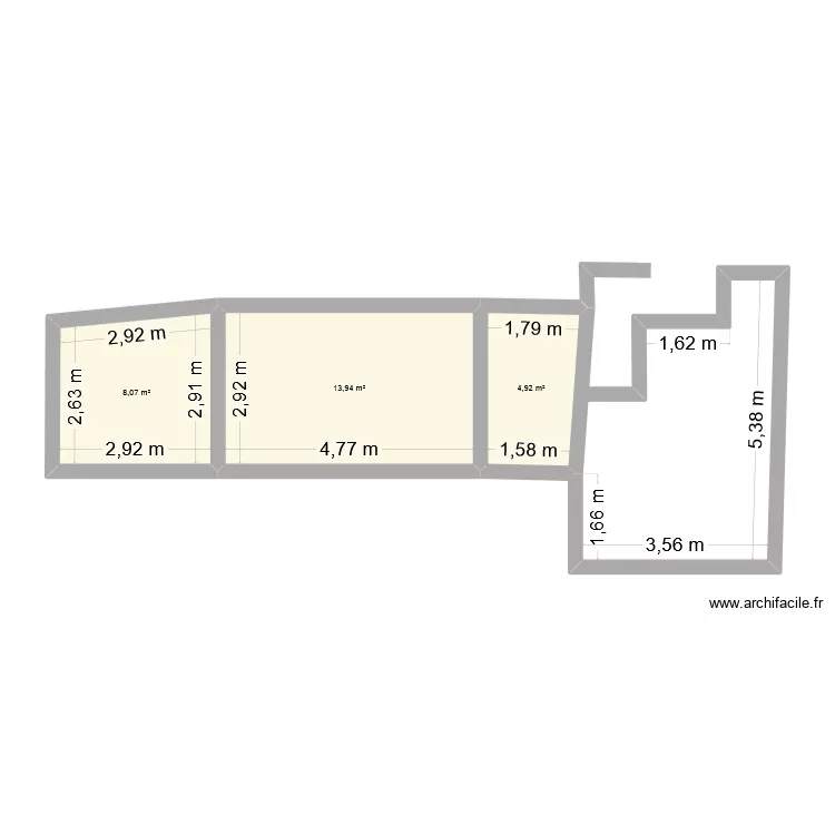 plan1. Plan de 3  et 27 m²