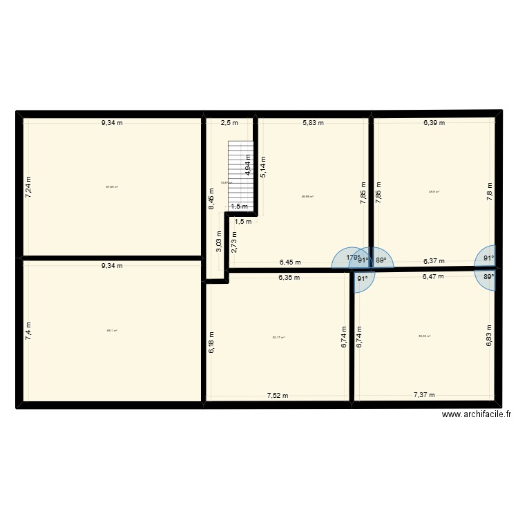 villa boudigau 10 appart. Plan de 7 pièces et 353 m2