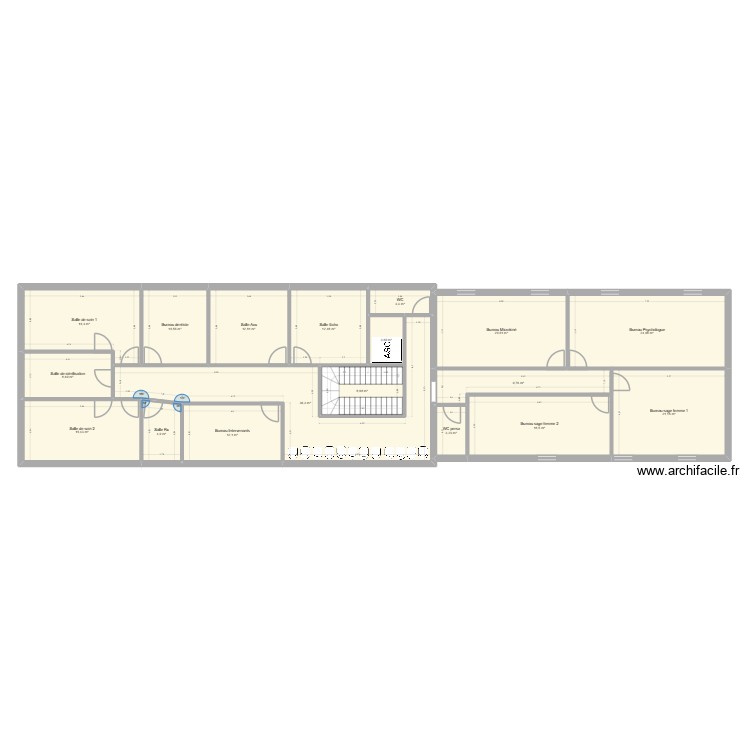 Plan cabinet etage 6. Plan de 0 pièce et 0 m2