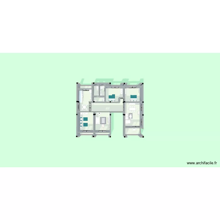 PLAN LOG 2E ETAGE MODIFICATIONS. Plan de 15  et 148 m²