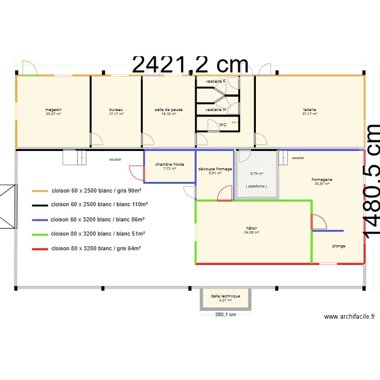 GAEC la Marmitte panneaux frigo. Plan de 0 pièce et 0 m2