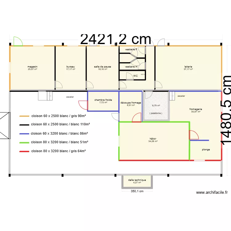 GAEC la Marmitte panneaux frigo. Plan de GAEC la Marmitte panneaux frigo. Plan de