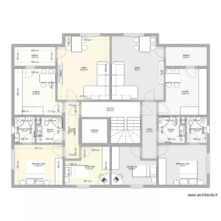  celaliye 1256/5 giris ve arakat kose teras. Plan de 