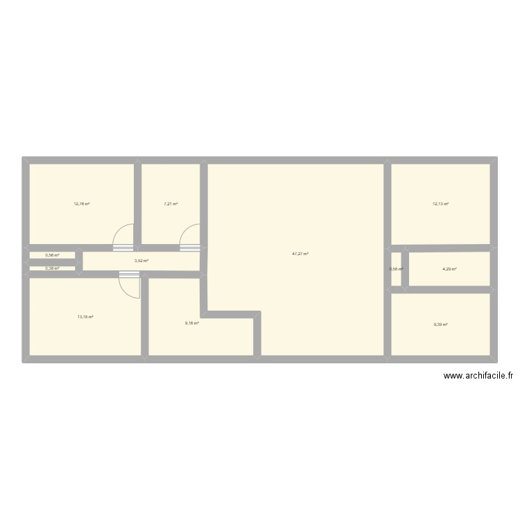 MAISON VF. Plan de 12 pièces et 120 m2