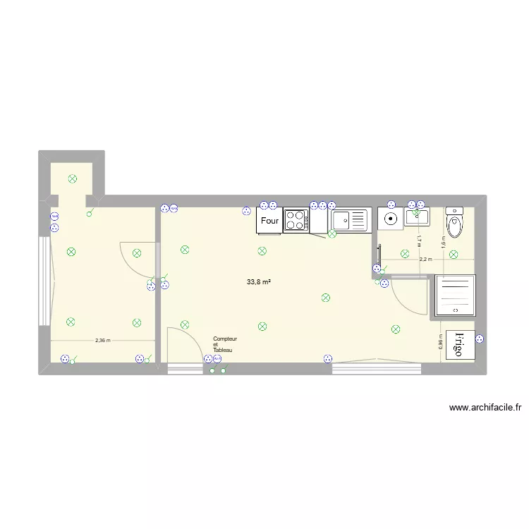 Studio pour elec. Plan de 