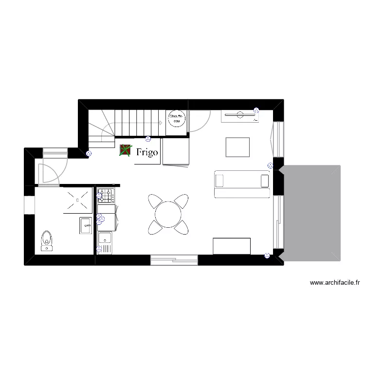 Marie. Plan de 9  et 80 m²