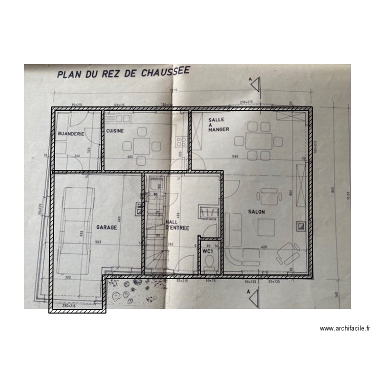 Luypaert Yves Plan . Plan de 5 pièces et 74 m2