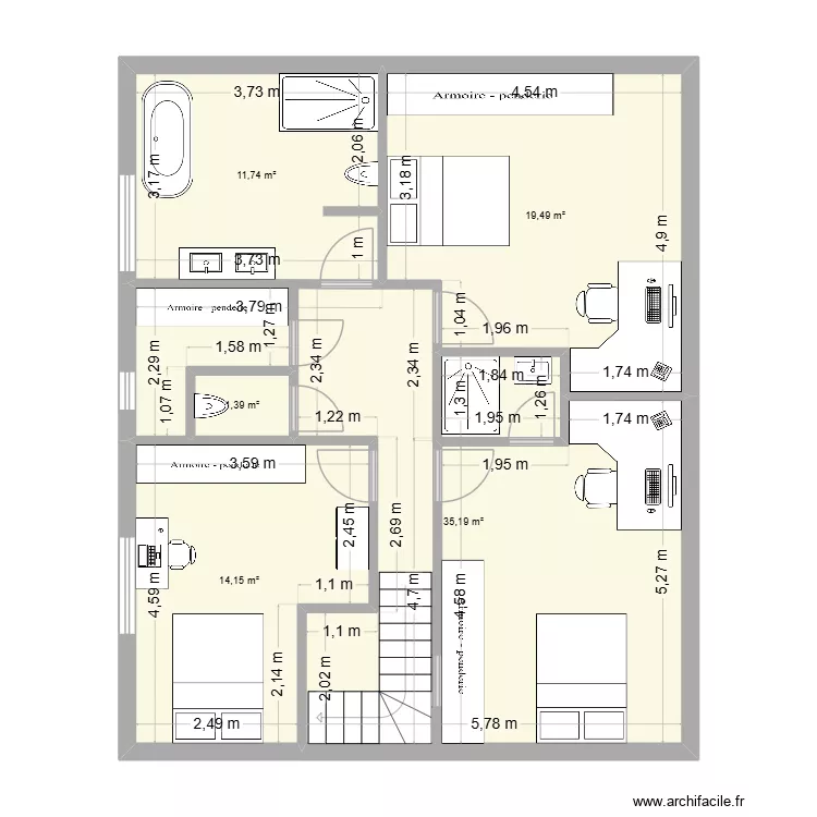 Postweg, 9. 26/05 2étage. Plan de 5 et 82 m² Postweg, 9. 26/05 2étage. Plan de 5 et 82 m²