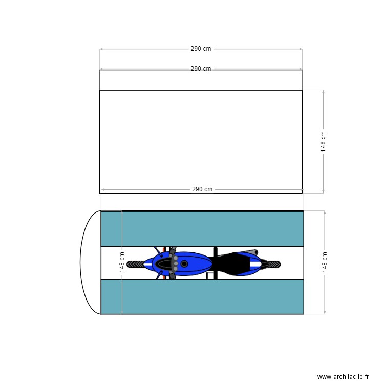 remorque. Plan de 0 pièce et 0 m2