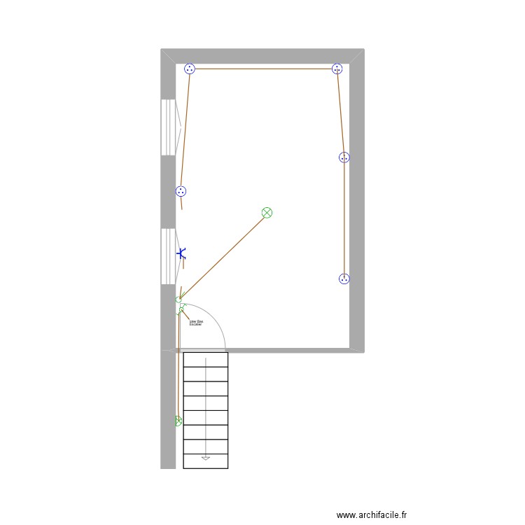 Appartement Le Bourguet. Plan de 5 pièces et 46 m2