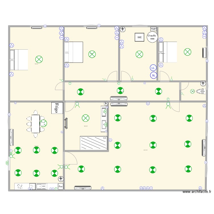 GOMEZ. Plan de 8 pièces et 1026 m2