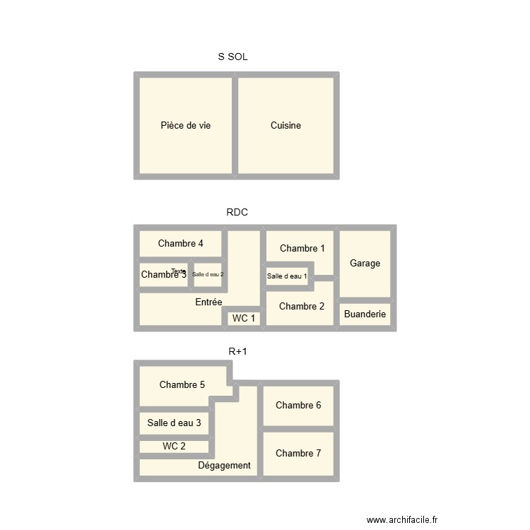 2504 VASSARD. Plan de 18 pièces et 22 m2