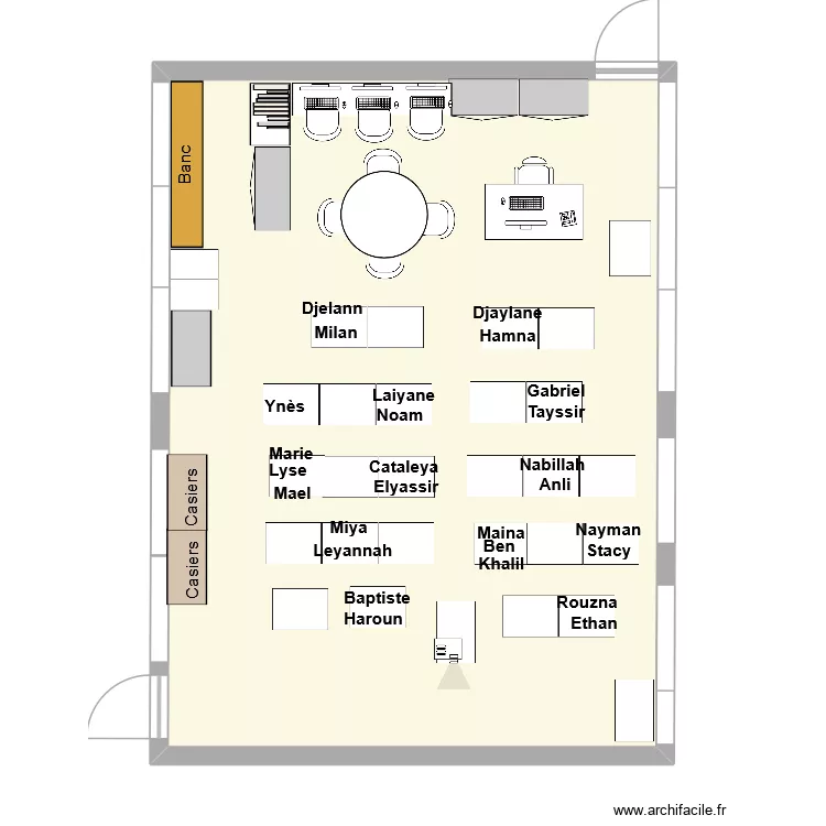 P5 Binome Homog&egrave;ne. Plan de 1  et 65 m²