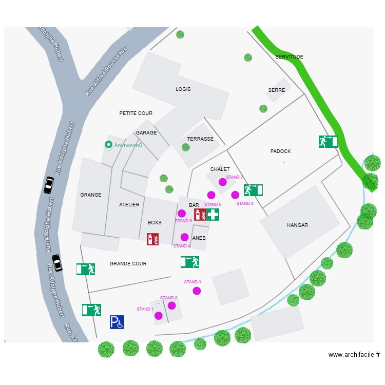 PLAN EVACUATION. Plan de 0 pièce et 0 m2