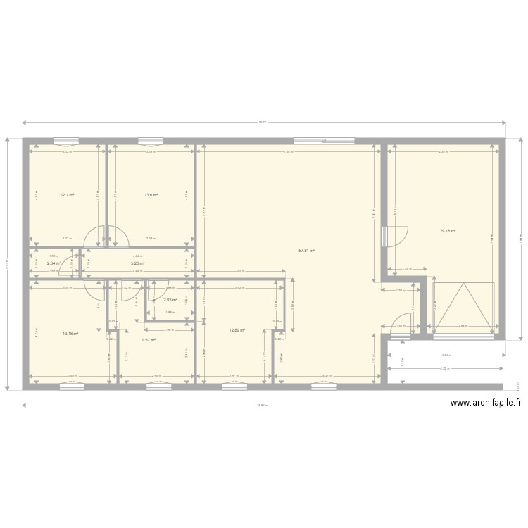 St savin. Plan de 10 pièces et 159 m2