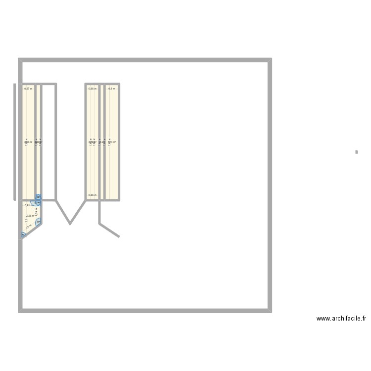 sdt. Plan de 6 pièces et 28 m2