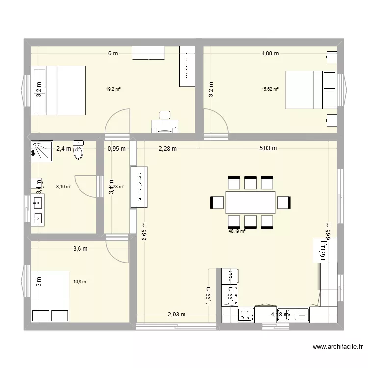 Case Vohemar. Plan de 6 et 105 m² Case Vohemar. Plan de 6 et 105 m²