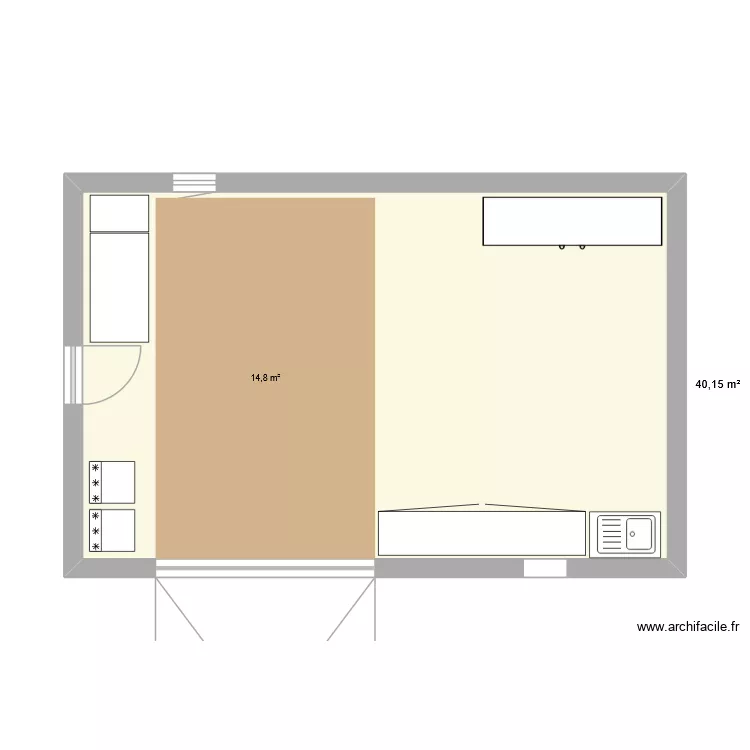 Plan 1 garage. Plan de 1 et 40 m² Plan 1 garage. Plan de 1 et 40 m²