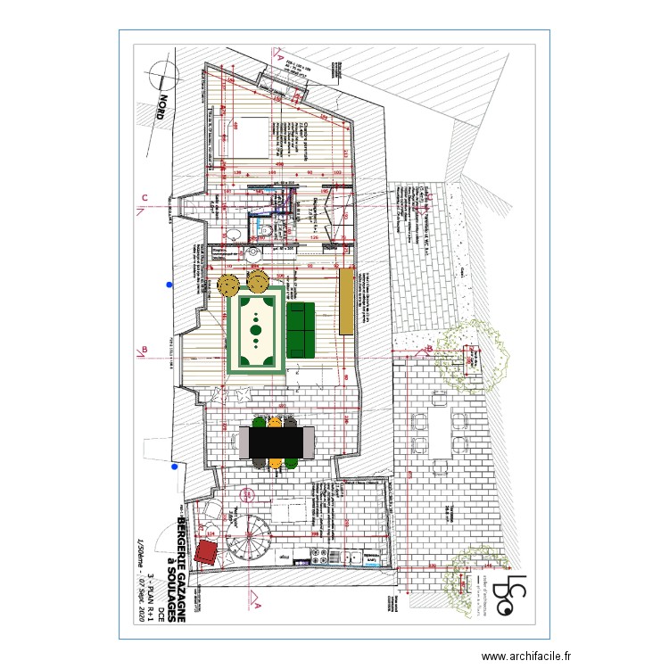 Gazagne. Plan de 0 pièce et 0 m2