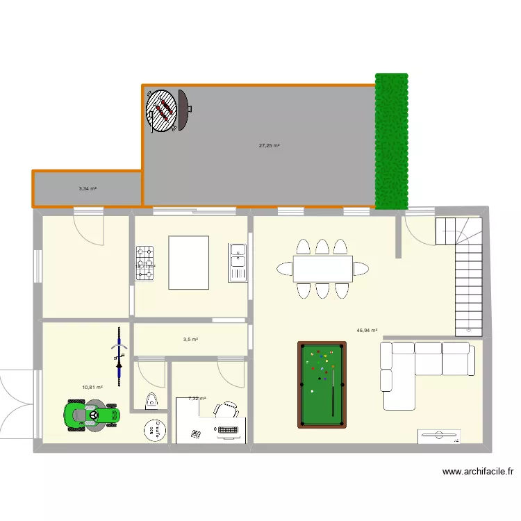maison cece bis. Plan de 