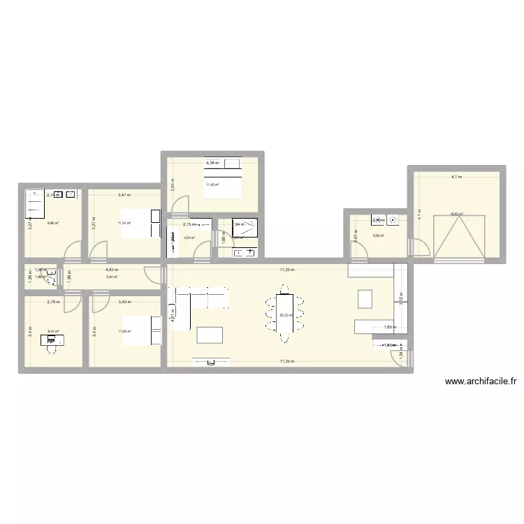Maison Léa Antoine v7. Plan de 12 et 146 m² Maison Léa Antoine v7. Plan de 12 et 146 m²