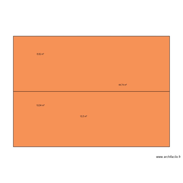 maison 1 etage. Plan de 4 pièces et 80 m2
