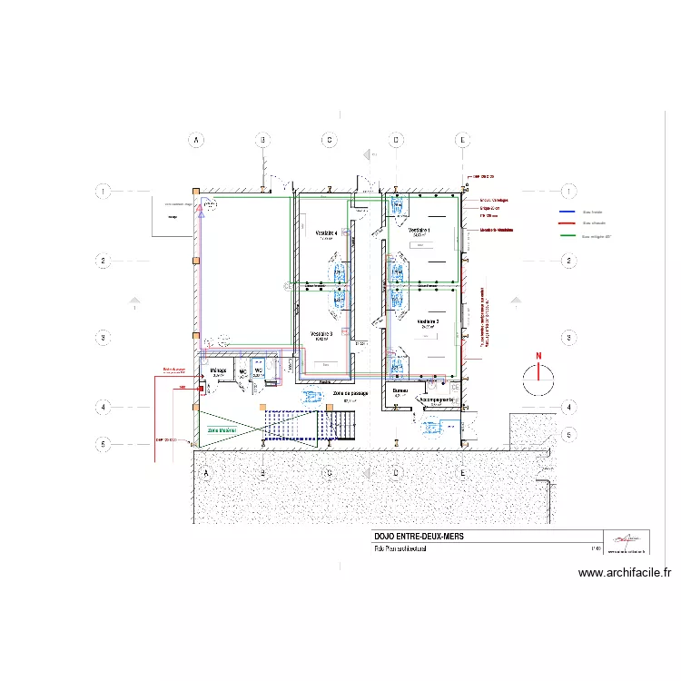 Plan exe plomberie DOJO. Plan de 