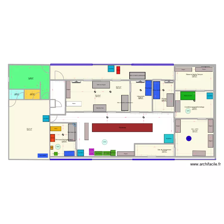 Dock BENEYTOU_PACIFIC FLAVOUR_V07. Plan de 13  et 187 m²