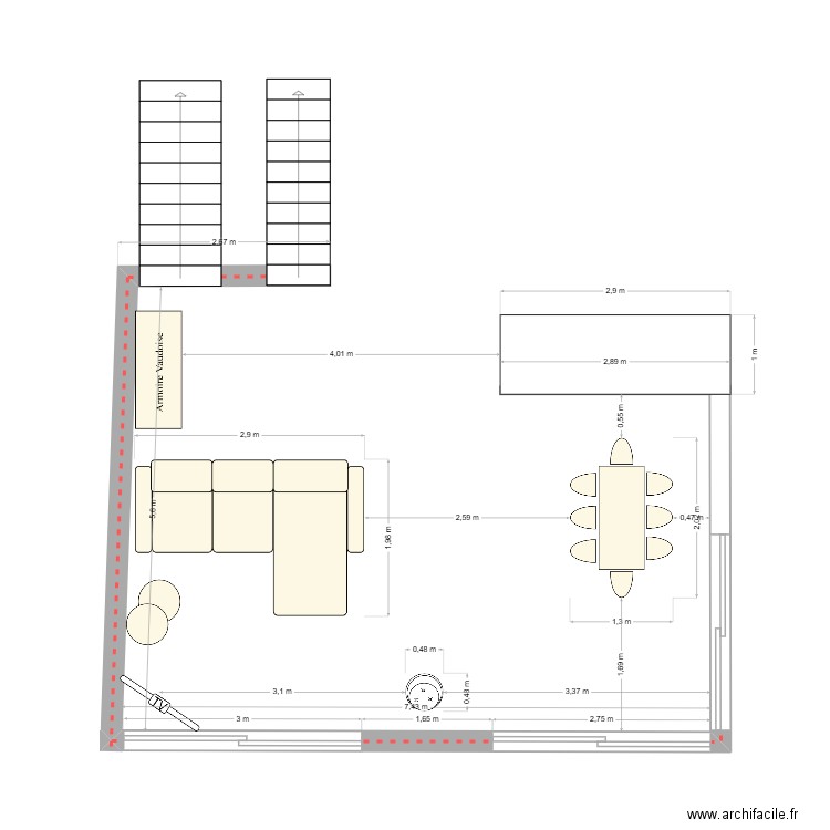 salon. Plan de 0 pièce et 0 m2