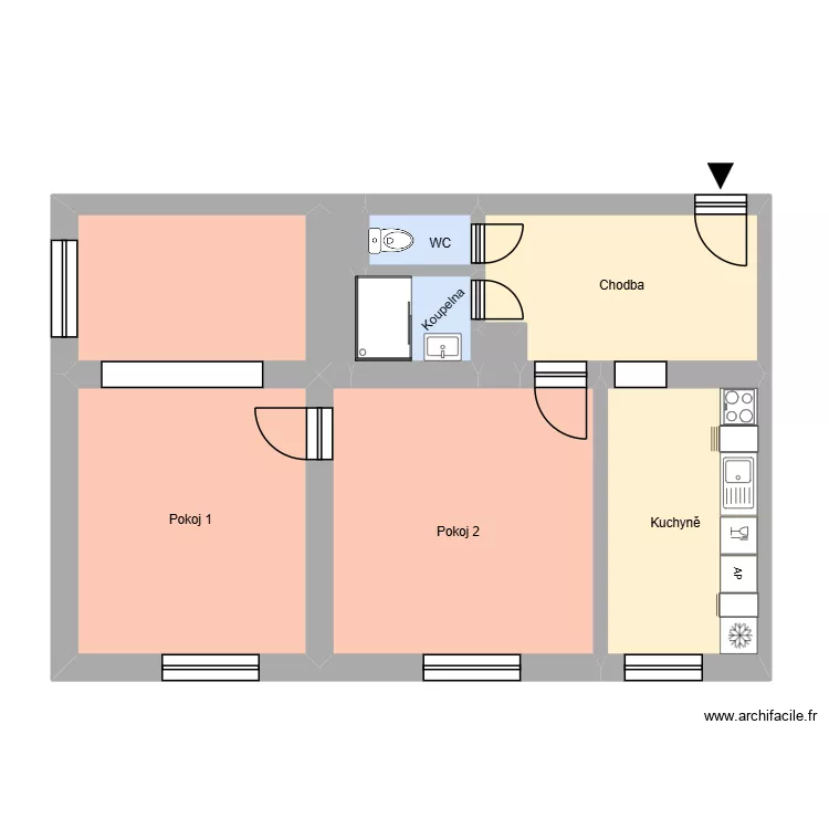 Alšova 578, byt 14. Plan de 13 et 185 m² Alšova 578, byt 14. Plan de 13 et 185 m²