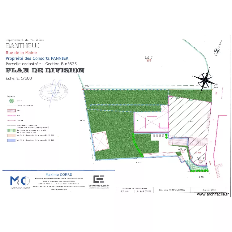 Plan de Masse DP2 avril 2024. Plan de 