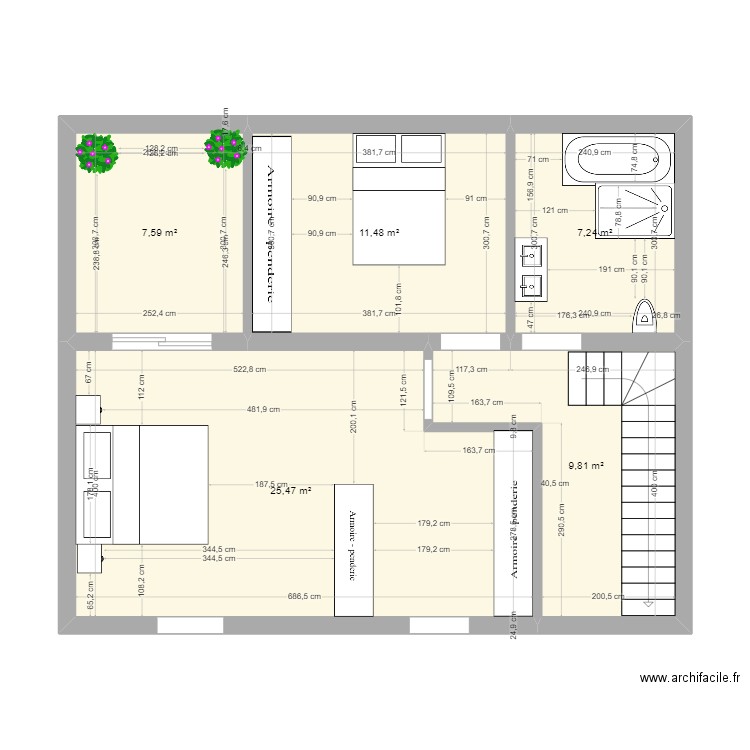 etage. Plan de 0 pièce et 0 m2