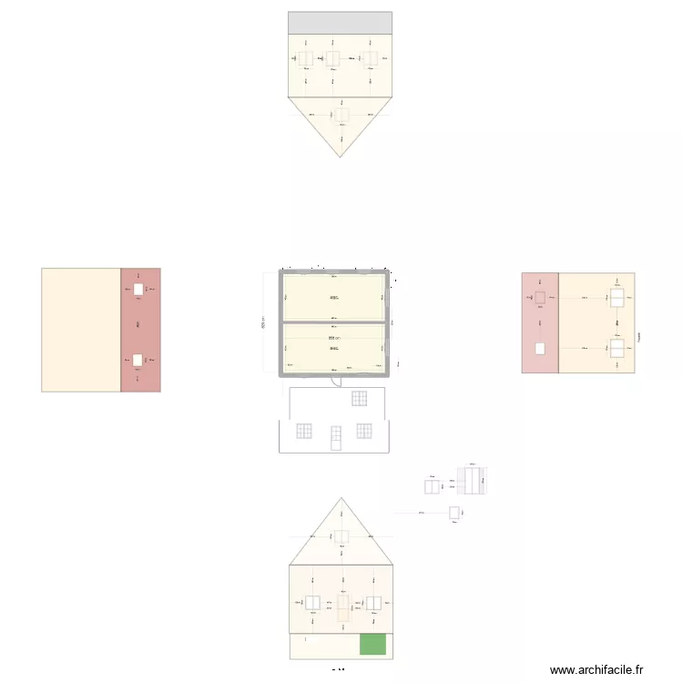 PCMI 5 Plan des façades et des toitures. Plan de PCMI 5 Plan des façades et des toitures. Plan de