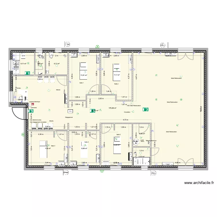 Cabinet H2Kine. Plan de 12 et 344 m² Cabinet H2Kine. Plan de 12 et 344 m²