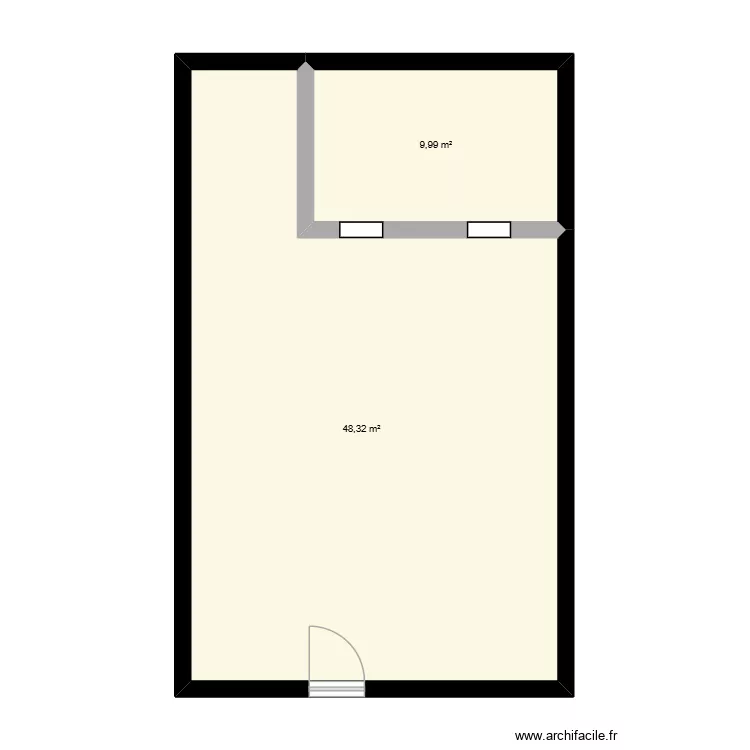chien. Plan de 2 et 58 m² chien. Plan de 2 et 58 m²