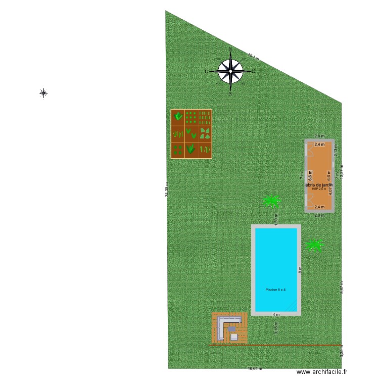 samir. Plan de 1 pièce et 16 m2