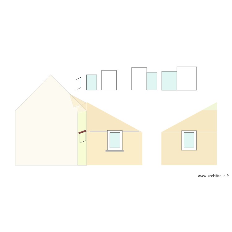 Façade coupe 2. Plan de 0 pièce et 0 m2